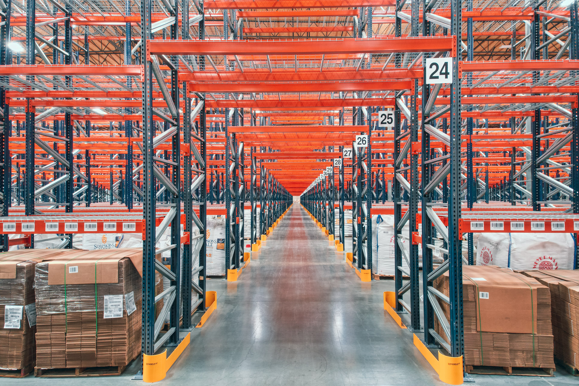 Industrial pallet racking installation in Independence warehouse